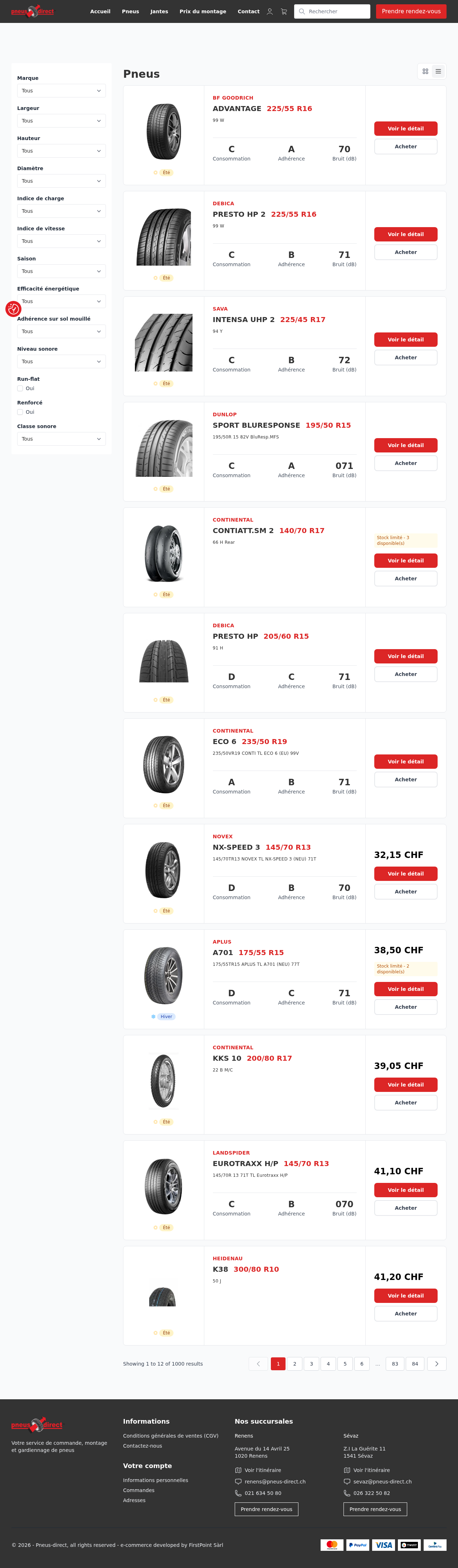 Page du site