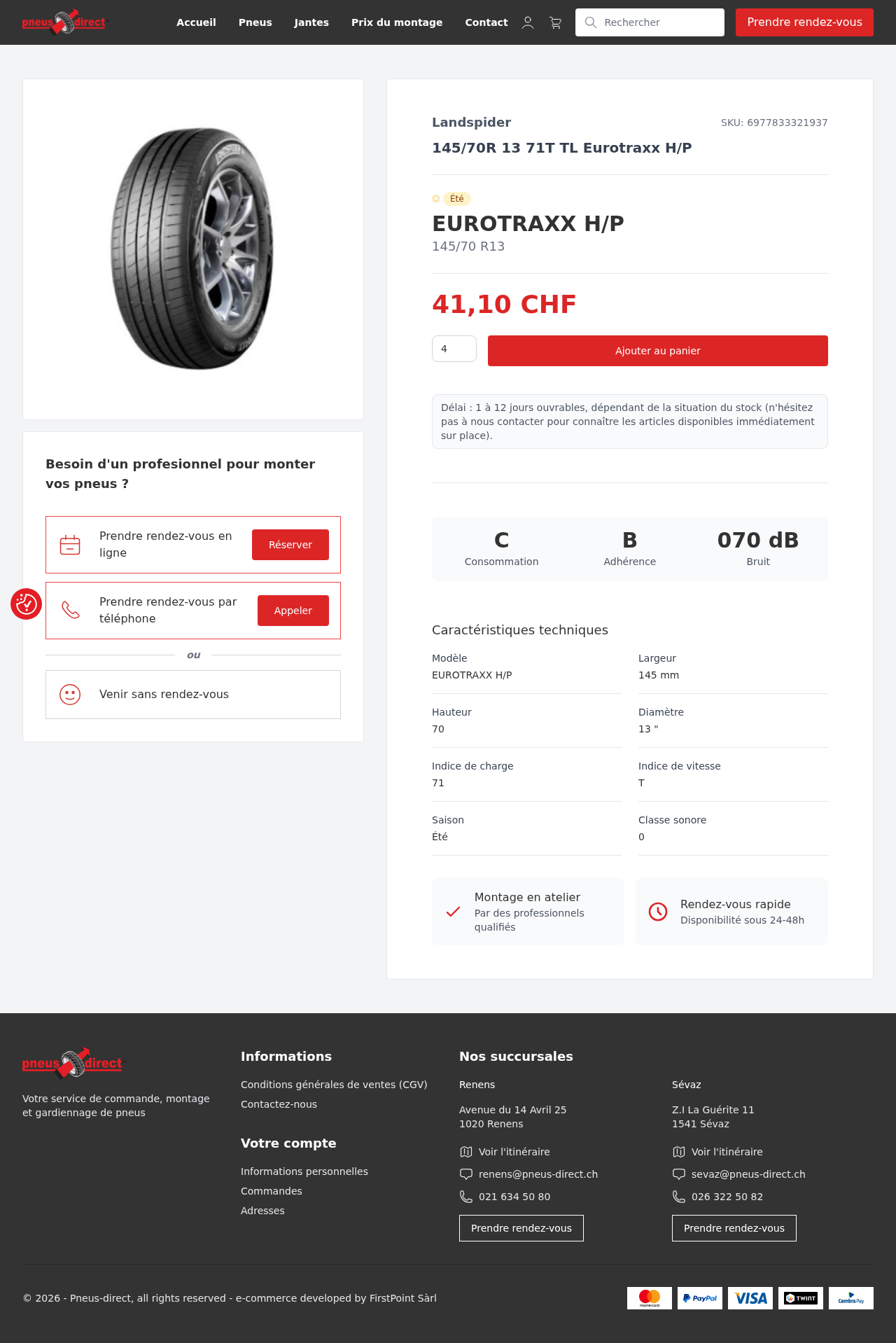 Page du site