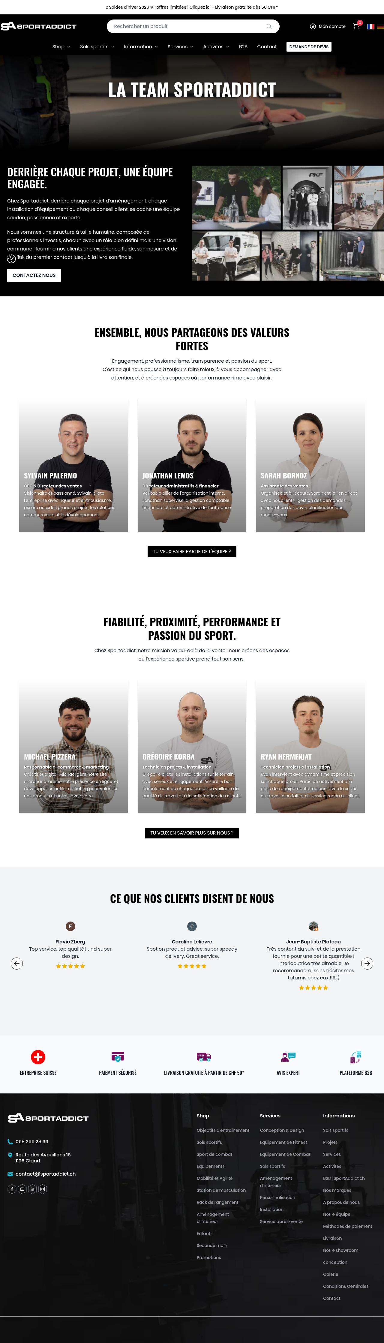 Page du site